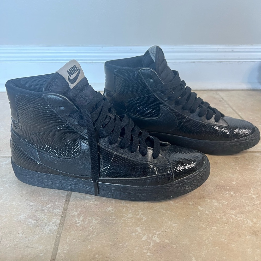 Nike Glossy Black High-Tops